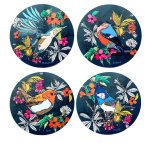 Cherry Blossom British Birds Coaster Set Of 4