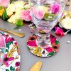 Vivid Garden Blooms Coaster White