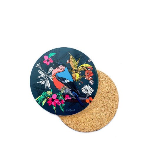 Cherry Blossom Bullfinch British Birds Coaster