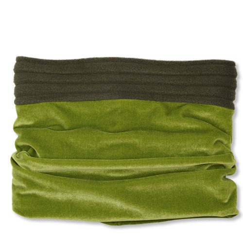 Lime Green Velvet Snood Scarf