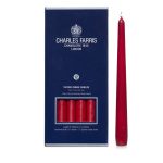 Wine Red Tapered Dinner Candles Set Of 12