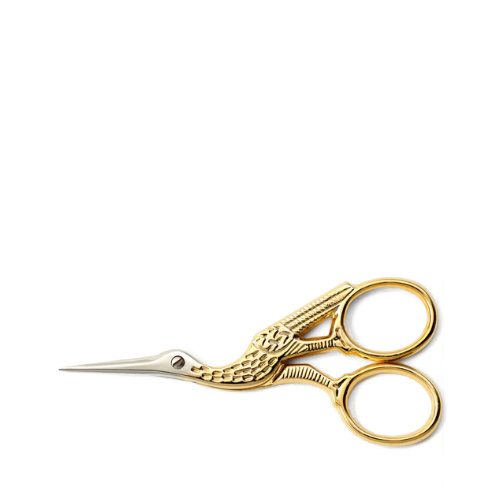 Gold Stork Needlework Scissors 4"