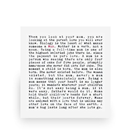 Mum Quotes Art Print