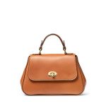 Mini Holly Leather Handbag Tan
