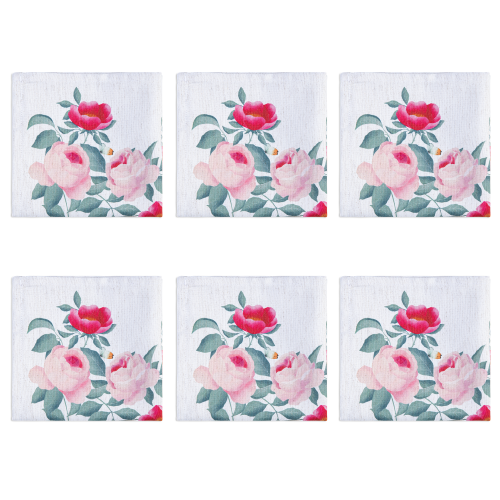 Rose Garden Napkins Set Of 6 Natural