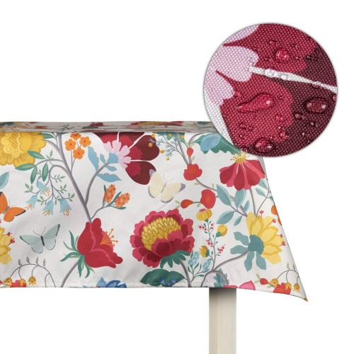 Mid Summer Morning Floral Tablecloth Water & Stain Resistant