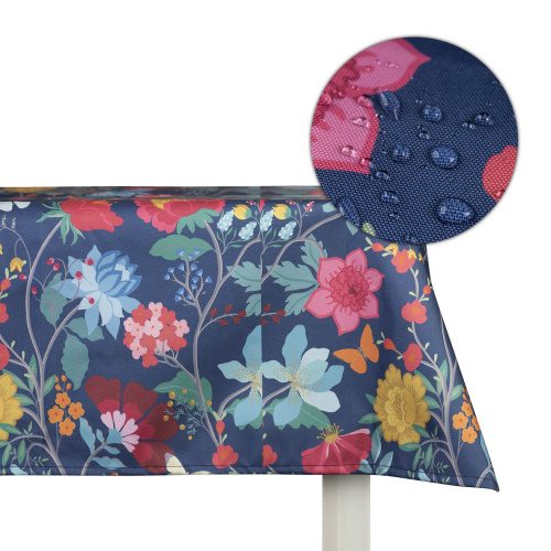 Mid Summer Night Floral Tablecloth Water & Stain Resistant