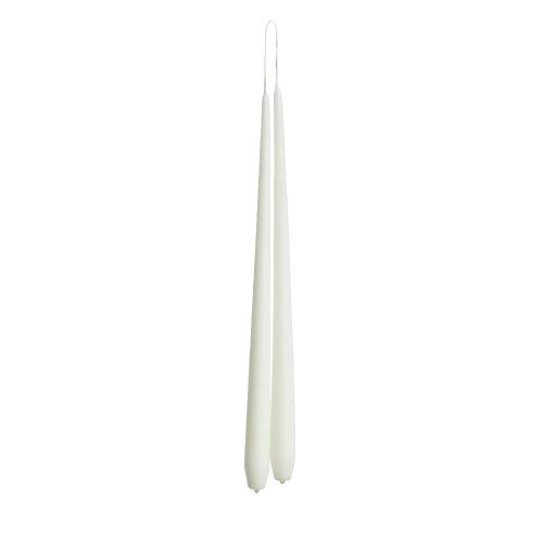 Ivory Tapered Dinner Candle Hanging Pair
