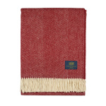 Mawes Herringbone Pure Wool Throw Maroon