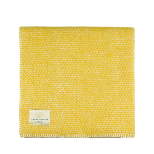 Baloo Pure New Wool Baby Blanket Lemon