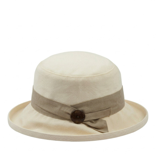 Daphne Packable Sun Hat Beige Sash