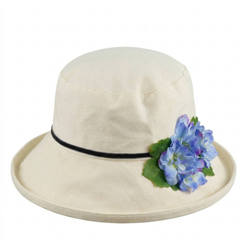 Amabel Summer Sun Hat Blue Hydrangea