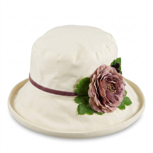 Amabel Summer Sun Hat Purple Peony