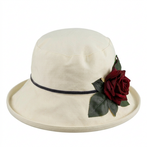 Amabel Summer Sun Hat Red Rose