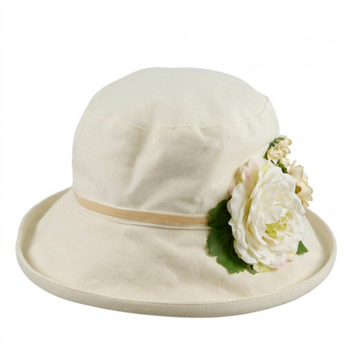 Amabel Summer Sun Hat White Peony