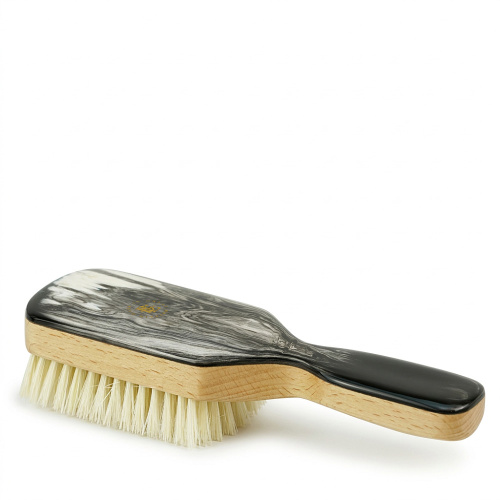 Beechwood Hairbrush With Natural Horn Handle 