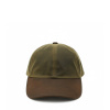 Baseball Cap Waxed With Leather Peak Bronze Olive