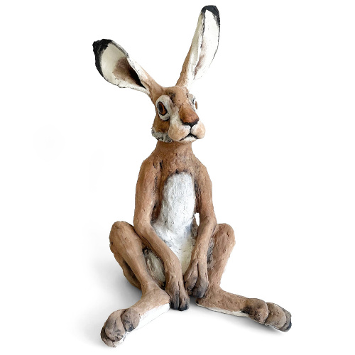 Sitting Hare Ceramic Sculpture