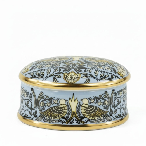Dove & Rose William Morris Trinket Box Oval