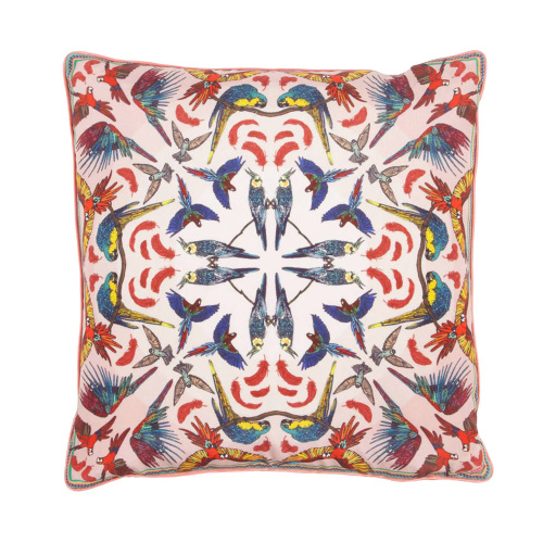 Breakbeak Pink Silk Cushion
