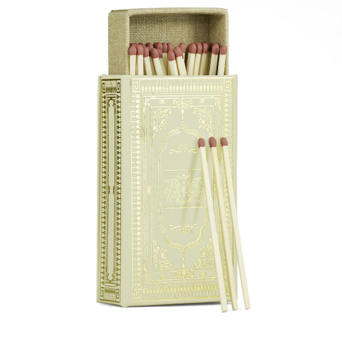Cream Leather Refillable Matchbox