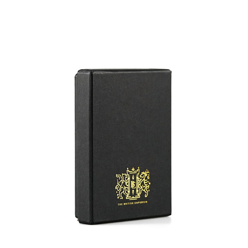 Deep Black Leather Business Card Holder