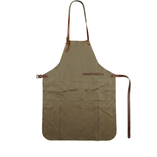 Artisan Leather Apron Olive Clay