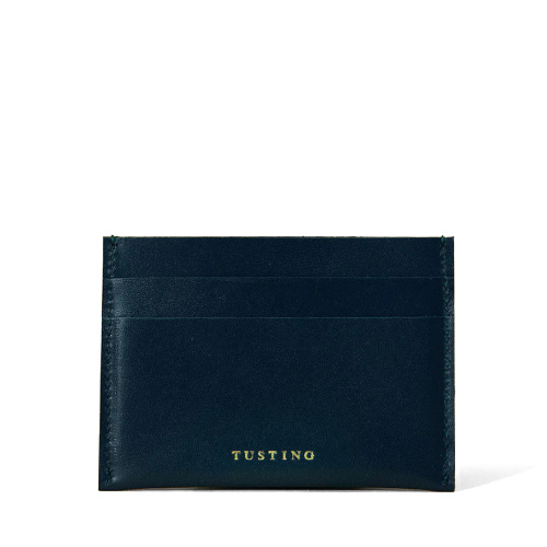 Navy Leather Credit Card Holder