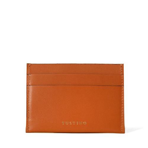 Tan Leather Credit Card Holder