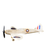 Supermarine Spitfire White Model Plane Balsa Wood Kit