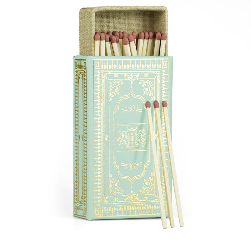 Teal Leather Refillable Matchbox
