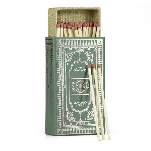 Silver Leather Refillable Matchbox